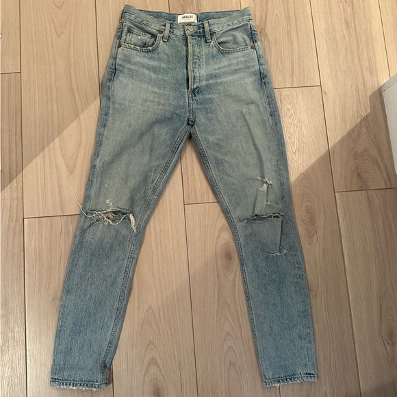 Agolde High Rise Skinny Ripped Jean - Picture 2 of 6